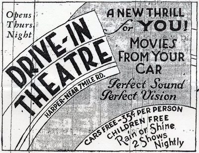 East Side Drive-In Theatre - Annoucement Ad (newer photo)